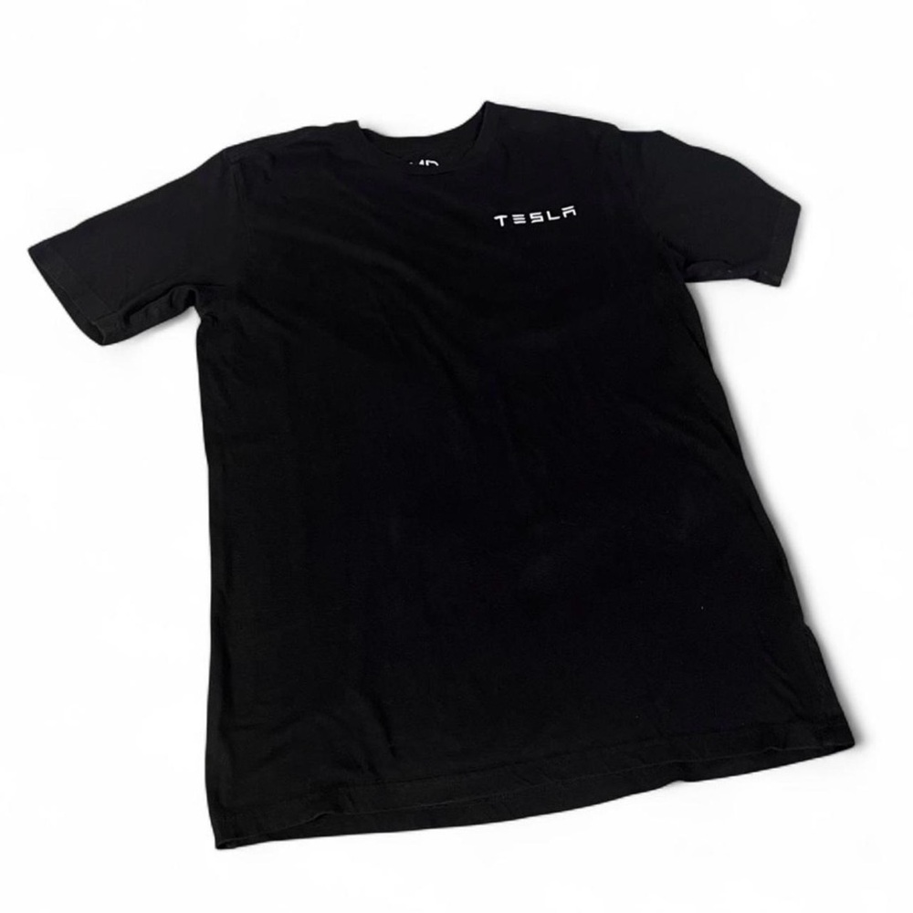 Tesla men’s Black T Shirt Regular‎ Fit short sleeve Cotton  
Size Medium